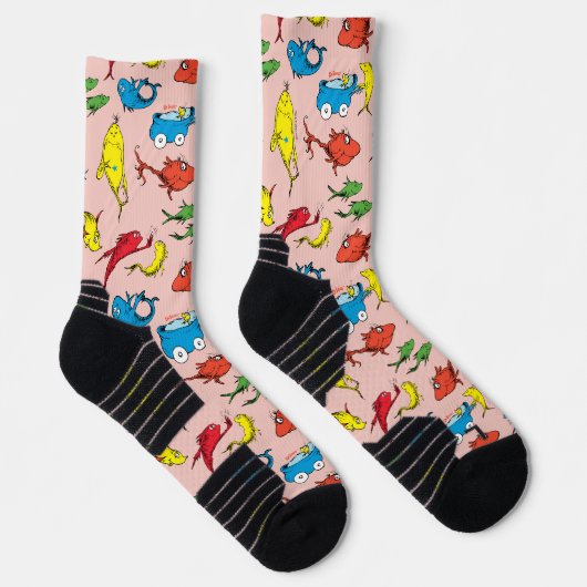 Dr. Seuss | Ein Fisch mit zwei Fischmustern Socken (Rechts)