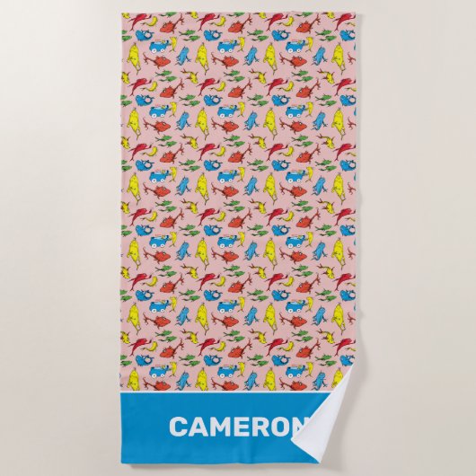 Dr. Seuss | Ein Fisch mit zwei Fischmustern Strandtuch (Vorderseite)