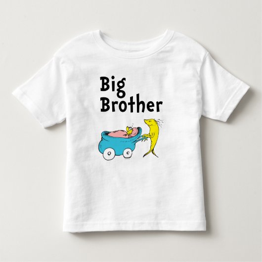 Dr. Seuss | Ein Fisch zwei Fische | Big Brother Kleinkind T-shirt (Vorderseite)