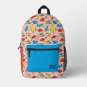 Dr. Seuss Ein Fisch Zwei Fische Muster Bedruckter Rucksack