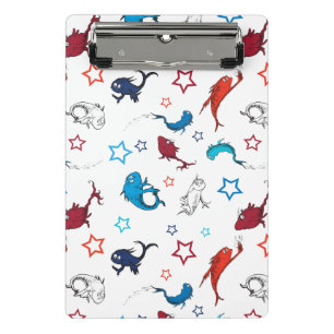 Dr. Seuss Ein Fisch Zwei Fische Sternmuster Mini Klemmbrett