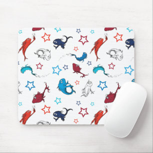 Dr. Seuss Ein Fisch Zwei Fische Sternmuster Mousepad