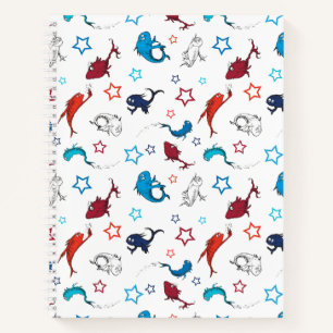 Dr. Seuss Ein Fisch Zwei Fische Sternmuster Notizblock
