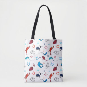 Dr. Seuss   Ein Fisch Zwei Fische Sternmuster Tasche