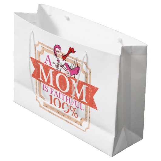 Dr. Seuss | Eine Mama ist zu 100% erschöpft Große Geschenktüte (Vorderseite Schrägansicht)