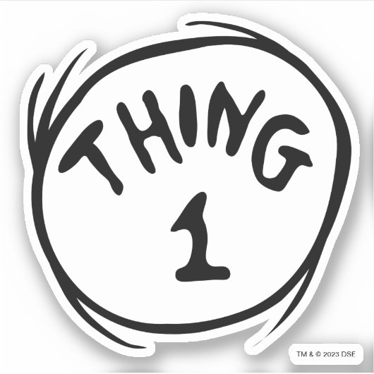 Dr. Seuss | Eins - Eins Aufkleber (Vorderseite)