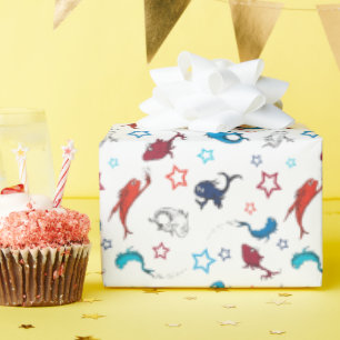 Dr. Seuss Eins Fisch Zwei Fische Sternmuster Geschenkpapier