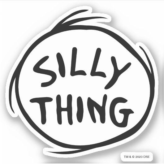 Dr. Seuss | Eins - Zwei - Alberne Dinge Aufkleber (Vorderseite)