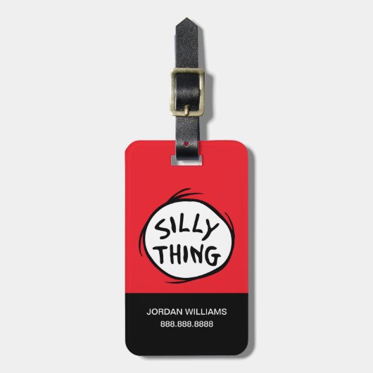 Dr. Seuss | Eins - Zwei - Alberne Dinge Gepäckanhänger (Vorderseite vertikal)