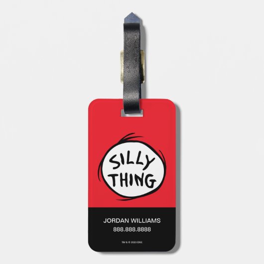 Dr. Seuss | Eins - Zwei - Alberne Dinge Gepäckanhänger (Rückseite vertikal)