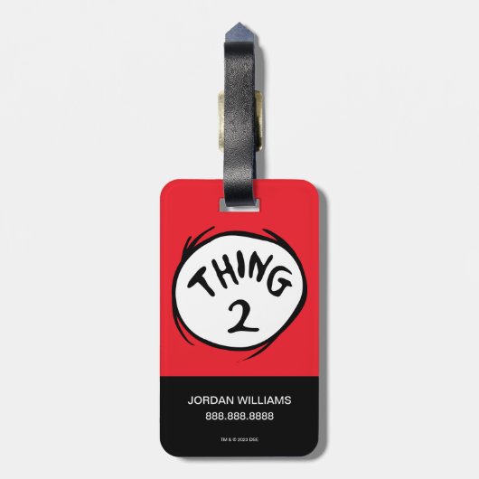 Dr. Seuss | Eins - Zwei Dinge Gepäckanhänger (Rückseite vertikal)