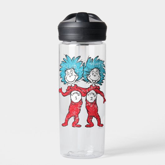 Dr. Seuss | Eins zwei Dinge Stehend Trinkflasche (Vorderseite)