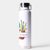 Dr. Seuss | Eins, zwei Lehrernamen Trinkflasche (Rückseite)