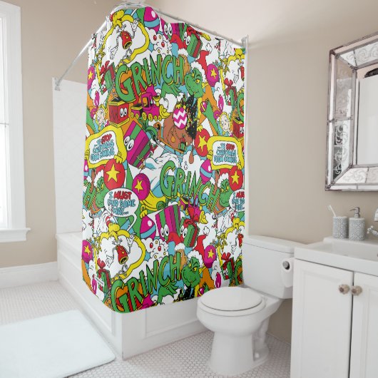 Dr. Seuss | Farbiges Muster Duschvorhang (Beispiel)