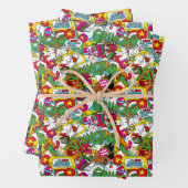 Dr. Seuss | Farbiges Muster Geschenkpapier Set (Beispiel)