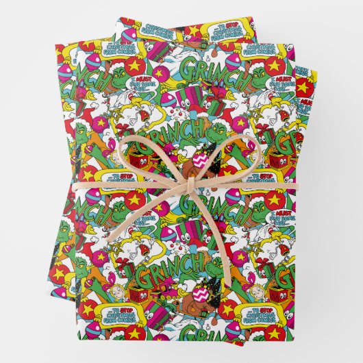 Dr. Seuss | Farbiges Muster Geschenkpapier Set (Beispiel)