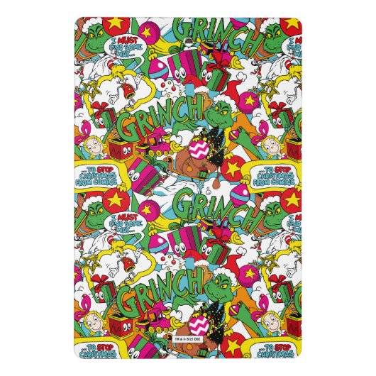 Dr. Seuss | Farbiges Muster Mini Klemmbrett (Rückseite)