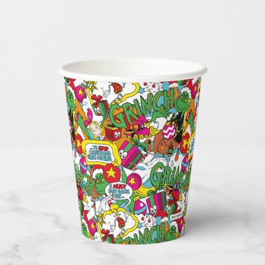 Dr. Seuss | Farbiges Muster Pappbecher (Rückseite)