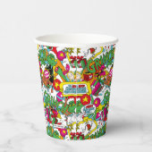 Dr. Seuss | Farbiges Muster Pappbecher (Rechts)