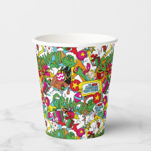 Dr. Seuss | Farbiges Muster Pappbecher (Vorderseite)
