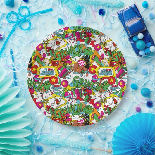 Dr. Seuss | Farbiges Muster Pappteller (Party)