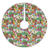 Dr. Seuss | Farbiges Muster Polyester Weihnachtsbaumdecke (Vorderseite)