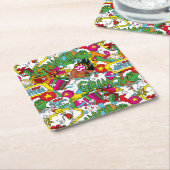Dr. Seuss | Farbiges Muster Rechteckiger Pappuntersetzer (angewinkelt)