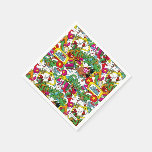 Dr. Seuss | Farbiges Muster Serviette (Ecke)
