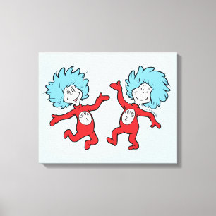 Dr. Seuss Figur 1 und Figur 2 Leinwanddruck