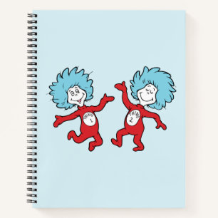Dr. Seuss Figur 1 und Figur 2 Notizblock