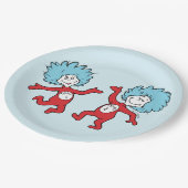 Dr. Seuss Figur 1 und Figur 2 Pappteller (Schrägansicht)