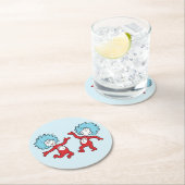 Dr. Seuss Figur 1 und Figur 2 Runder Pappuntersetzer (Vor Ort)