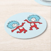 Dr. Seuss Figur 1 und Figur 2 Runder Pappuntersetzer (Angewinkelt)