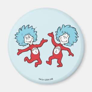 Dr. Seuss Figuren 1 und 2, auch bekannt als Thing Magnet