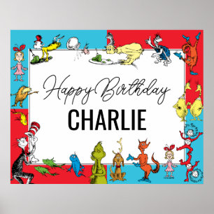 Dr. Seuss - Figuren Kindergeburtstag Poster