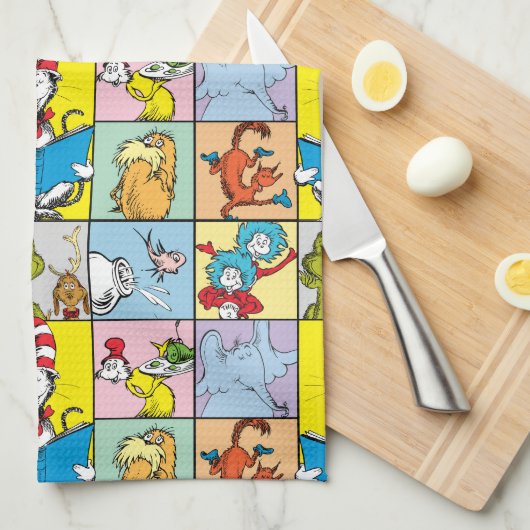 Dr. Seuss | Geschichten Grafik Geschirrtuch (Viertel Falte)