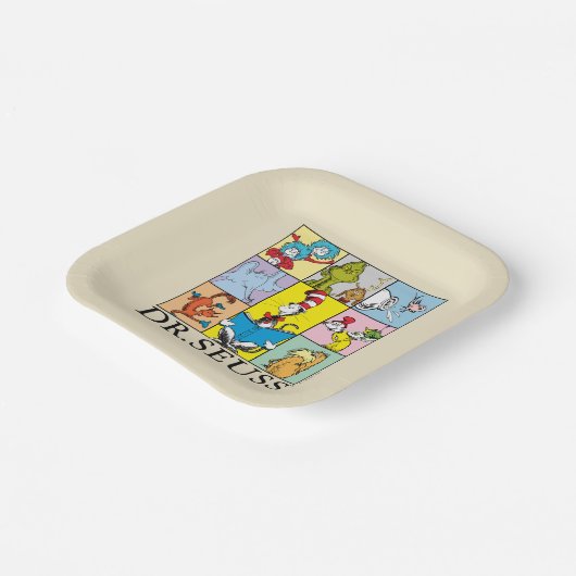 Dr. Seuss | Geschichten Grafik Pappteller (Gewinkelt)