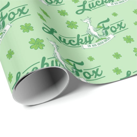 Dr. Seuss | Glücklicher Fox in seinen irischen Soc Geschenkpapier (Rolleneckpunkt)