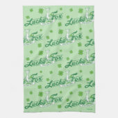 Dr. Seuss | Glücklicher Fox in seinen irischen Soc Geschirrtuch (Vertikal)