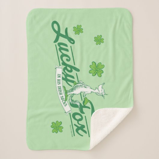 Dr. Seuss | Glücklicher Fox in seinen irischen Soc Sherpadecke (Vorderseite)