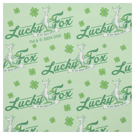 Dr. Seuss | Glücklicher Fox in seinen irischen Soc Stoff (Muster)