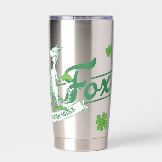 Dr. Seuss | Glücklicher Fox in seinen irischen Soc Thermobecher (Rückseite)