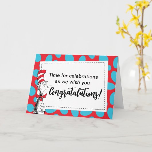 Dr. Seuss | Glückwunsch an die Katze Karte (Gelbe Blume)