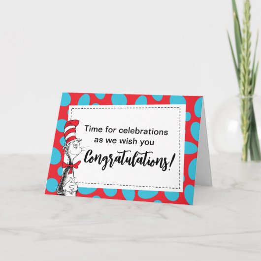 Dr. Seuss | Glückwunsch an die Katze Karte (Vorderseite)