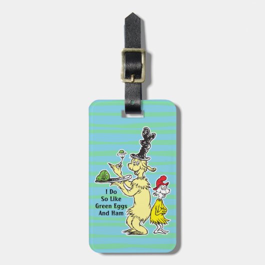 Dr. Seuss Green Eggs and | Friend & Sam-I-Am Gepäckanhänger (Vorderseite vertikal)
