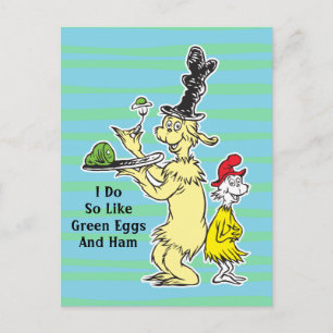 Dr. Seuss Green Eggs and   Friend & Sam-I-Am Postkarte