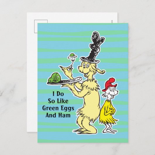 Dr. Seuss Green Eggs and | Friend & Sam-I-Am Postkarte (Vorne/Hinten)