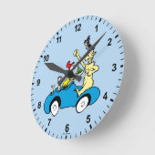 Dr. Seuss Green Eggs and Ham Charaktere im Auto Runde Wanduhr (Winkel)