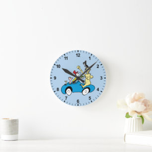 Dr. Seuss Green Eggs and Ham Charaktere im Auto Runde Wanduhr