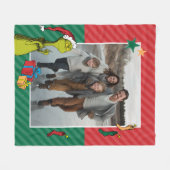 Dr. Seuss | Grinch Family Photo Holiday Fleecedecke (Vorderseite (Horizontal))